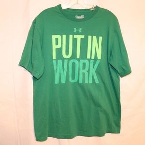 Under Armour slogan "put in work" t-shirt
